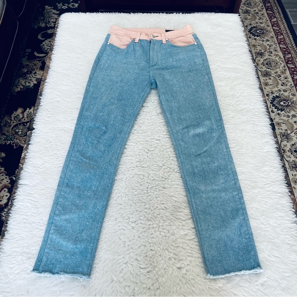 Rag & Bone 2 Tone Stretchy Skinny Jeans size 27 - Picture 9 of 13